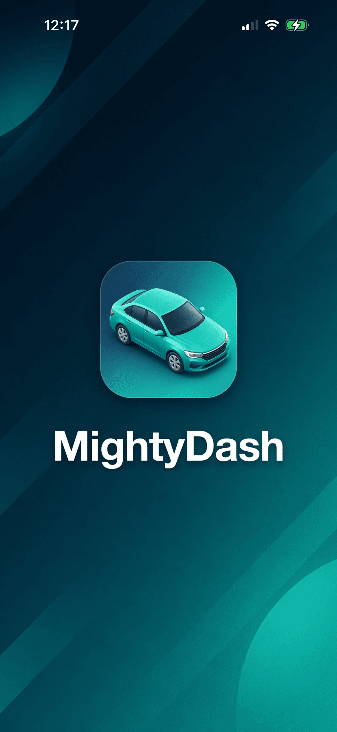 MightyDash launch screen on iPhone